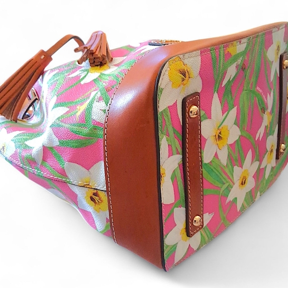 Dooney & Bourke Daffodil Floral Drawstring Bucket Bag - Picture 8 of 15